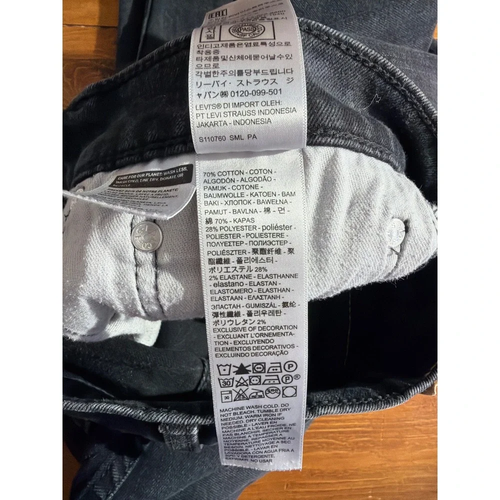 Levi's 506 Jeans Men 31x32 (Fits 31x31) Black Denim Straight Leg Casual Workwear